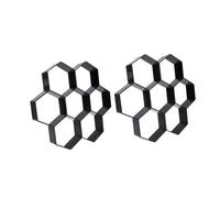 Abaodam 2pcs Patio Pavement Molds Reusable Plastic Path Maker for DIY Concrete Walkways Durable Stepping Moulds for Garden Access and Creative Patterns