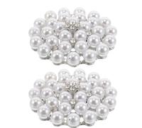 Abaodam 2pcs Pearl Rhinestone Floral Shoe Clips for Shoes and Sandals Quick Installation Resist Fading for Wedding Wedding Party Accessories