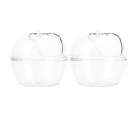 Abaodam 2pcs Pet Bathroom Hamster Bathtub Bath Container for Small Animals Toilet for Hamster Sand Bath