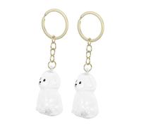 Abaodam 2pcs Pet Hair Keepsake Keychain Clear Memorial Storage Box for Dogs Moisture-resistant Compact Bag Charm and Keyring to Preserve Precious Fur Keepsakes