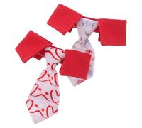 Abaodam 2pcs Pet Tie Heart Dog Bow Tie Adjustable Puppy Collar Decorative Pet Collar Dog Grooming Accessories for Small Cats Holiday Party Costumes