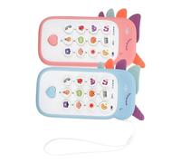 Abaodam 2pcs Phone Sensory Learning Mobile with Light Sound Effects Interactive Teething for Boy Girl Boy Girl for and Parent Bonding