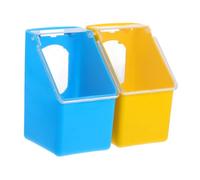 Abaodam 2Pcs Pigeon Feeding Bowl with Lid Hanging Water and Food Basin for Cage Birds Lightweight Plastic Pet Feeder Tray for Easy Cleaning and Practical Use at Home Bird Shops