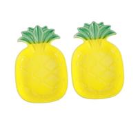 Abaodam 2Pcs Pineapple Shaped Ceramic Pet Feeding Bowls Adorable Design for Hamsters Rabbits and Animals Compact Food and Water Dish for