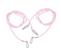 Abaodam 2pcs Pink Elastic Neck Lanyard Mitten Clips for, Winter Glove Hanging Rope Anti-Lost Strap Suitable for Outdoor Skiing and Snow Activities