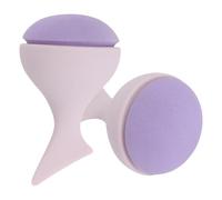 Abaodam 2pcs Pink Makeup Sponges Cosmetic Tools Made of Hydrophilic Polyurethane and Silicone, Soft Face Sponges for Professional Makeup and Daily Use, Quick and Handy Application