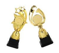 Abaodam 2Pcs Plastic Competition Trophy Durable Award Trophies for School Events Party Decorations and Talent Shows Realistic Design for Use