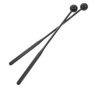Abaodam 2pcs Plastic Rubber Tongue Drum Mallets Musical Instrument Mallets with Proper Weight and Balance, Black Colour, Suitable for Percussion Instruments