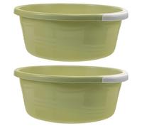 Abaodam 2pcs Plastic Washing Basins with Anti-slip Design for Bathroom and Kitchen Use, Household Simple Basins for Foot Soaking and Face Cleaning
