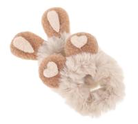 Abaodam 2pcs Plush Bunny Ear Hair Rings Ponytail Holder for Decorative Hair Rope Compact Design and Keeps Hairstyle Orderly Assorted Colours Creative and Fashion