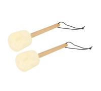 Abaodam 2Pcs Plush Head Wood Drumsticks Bass Drum Mallets for Percussion Instruments Lightweight Durable for Daily Practice Concerts and Band Performances