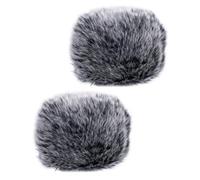 Abaodam 2Pcs Plush Microphone Covers Windproof Mic Protector Sleeve Compatible with Various Microphones Easy to Install and Remove for Professional Use
