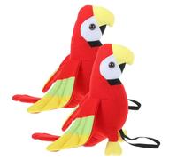 Abaodam 2pcs Plush Parrot Shoulder Lightweight Pirate Costume Accessories for Boys Party Decor Realistic Soft Plush Bird Dolls