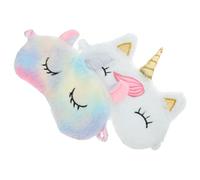 Abaodam 2pcs Plush Unicorn Sleep Masks for Women with Light-Blocking Feature and Restful Sleep, Cute and Stylish Eye Masks for Night Use and Travel