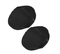 Abaodam 2pcs Portable Cymbal Carrier Bag 40cm Diameter 8cm Thick Single-layer Oxford Cloth Gong Storage Bag with Handle Waterproof Black Instrument Protective Case for Percussion