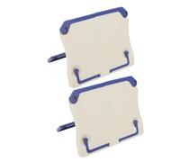 Abaodam 2Pcs Portable Foldable Music Sheet Stand Holder for Desktop Lightweight Plastic Tabletop Book Holder for Piano Guitar Practice and Stage Performance, 8.1X6.4 Inches, with White