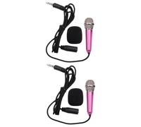 Abaodam 2pcs Portable Mini Wireless Microphone for Phone k Song Artifact for Lightweight Condenser Mic for Voice Recording and Chatting Random Cable