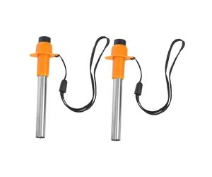 Abaodam 2pcs Portable Piezo Spark Igniter for Camping Stove and Grill Lightweight Electronic Ignition with Metal Threaded Ceramic Push Button Windproof and High Efficiency for Outdoor Fire