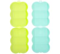 Abaodam 2pcs Portable Pill Organizers with 6 Compartments Each, Sturdy Pp Material Medicine Storage Boxes, Compact Travel and Home Use Pill Holders with Partition Design