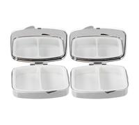 Abaodam 2pcs Portable Pillbox Travel Medicine Box Medicine Storage Box Small Pill Case Dispenser Pills Travel Case Daily Compartment Small for Organize Your Medication The Go