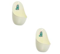 Abaodam 2pcs Potty Training Urinal for Toddlers Cute Cartoon Design Wall-Mounted Space-Saving Pee Trainer for Boys Encourages Standing Use Easy to Clean Portable Bathroom Training