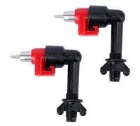 Abaodam 2pcs Poultry Nipples Drinker Chicken Feeding Tool Automatic Waterer Plastic Stainless Steel Safe Easy to Use for Commercial Chicken Poultry Farms and Home Use