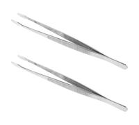 Abaodam 2Pcs Precision Stainless Steel Stamp Tweezers Antistatic Lightweight Tools for Stamp Collectors Photo Development and Fine Tasks Versatile Handling and Organization