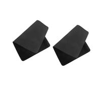 Abaodam 2pcs Professional Card Playing Mat Medium Black Close Up Mat with Reflective Surface Nonslip Backing Cloth and Rubber Material for Poker Coin Tricks and Magician Routines