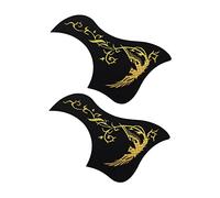 Abaodam 2pcs Professional Guitar Pickguard Decal 40-41 Inch Self-adhesive Anti-scratching Protective Stickers Bird and Design for Acoustic Wood Guitars