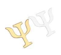 Abaodam 2pcs Psychology Psi Symbol Brooch Pin Vintage Greek Style Lapel Badge for Psychologists Creative Alloy Enamel Jewelry Gift for Suits Backpacks Hats Daily Wear