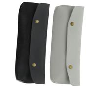 Abaodam 2pcs PU Travel Cosmetic Tool Bags Small Pencil Cases Makeup Brush Holders Lightweight Portable Organizer Pouches for Women and Students