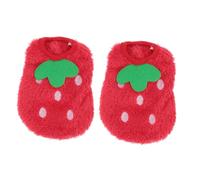 Abaodam 2pcs Puppy Warm Clothes Strawberry Dog Coat Rabbit Apparel Winter Insulated Multi-function Pet Clothes for Small Chihuahuas Xs Outdoor