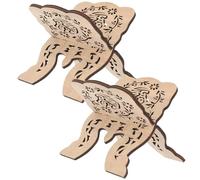 Abaodam 2pcs Quran Book Holder Reading Rack Wooden Book Stand Khaki Color Simple Elegant Design Does Not Hurt Hands Without Burrs for Students and Painters