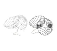 Abaodam 2pcs Rabbit Feeder Rack Cage Accessories Bite-resistant Iron Frame, Washable Hay Rack for Small Animals, Suitable for Indoor Pet Feeding and Rabbit Cage Use