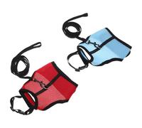 Abaodam 2Pcs Rabbit Harness and Leash Set, Breathable Mesh Small Animal Walking Vest, Adjustable Escape-Proof Bunny and Kitten Harness for Pet Rabbits and Ferrets, Chest Circumference