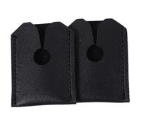 Abaodam 2pcs Razor Head Sleeve Razor Storage Case Artificial Leather Protective Cover Versatility Black Manual Use Travel Safety