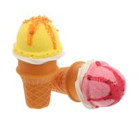Abaodam 2pcs Realistic Fake Ice Cream Cones Lightweight Portable Photography Props for Home Shop Display Simulated Dessert Models with Detailed Design Year Food Decor