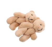 Abaodam 2pcs Realistic Mini Plush Bear Dolls for Dollhouse Soft Stuffed Animal with Joint Design Cute Bears for Birthday gifts for for for for for for DIY Craft Wedding Decoration