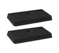 Abaodam 2pcs Rectangular Trash Can Base Weight Rubber Stabilizer Block | Black Hidden Fit, Steady Opening and Closing, for Wastebasket Use in Small Kitchens and Living Rooms