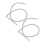 Abaodam 2pcs Red Black Guitar Piezo Transducer under Saddle Passive Piezo Pickup for Acoustic Folk Guitar High Sensitivity without Plug
