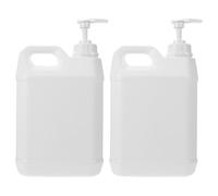 Abaodam 2pcs Refillable Pump Bottle, 2.5l Large Capacity Plastic Container for Body Wash Shampoo, Bathroom and Kitchen Use