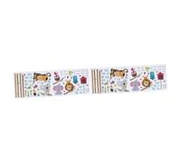 Abaodam 2pcs Removable Cartoon Growth Chart Wall Decal for Boys and Girls Room Decoration Height Measuring Sticker Fun Animal Design for Nursery and Spaces