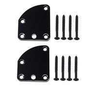 Abaodam 2pcs Replace Your Guitar Neck Neck Plate Bass Guitar Plate Advanced Screws Lightweight