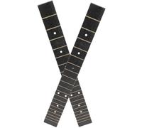 Abaodam 2Pcs Replacement Fret Board for Folk Guitar ABS Acoustic Guitar Fingerboard Smooth Edges Simple Design Practical Structure DIY Black Finger Plate Accessory