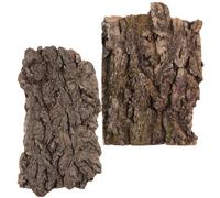Abaodam 2pcs Reptile Bark Climb Platform Natural Pet Hideout for Lizard Bearded Dragon Terrarium Decoration Safe Environmental Friendly Cage Ornament