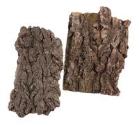 Abaodam 2pcs Reptile Climb Platform and Lizard Bark Hut Pet Breeding Terrarium Landscape Ornament for Shelter and Climbing, Natural Texture Bark, 12-30cm Suitable for Bearded Dragons and Lizards