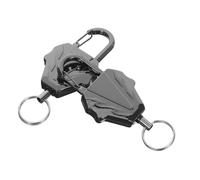 Abaodam 2pcs Retractable Badge Reel Key Chain with Clip Extendable Mountaineering Lanyard Portable Outdoor Key Holder for Hiking Camping Id Card Security