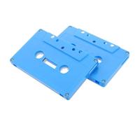 Abaodam 2pcs Retro Blank Cassette Tapes with Classic Plastic Design for DIY Projects and Bookshelves, Recordable Audio Tapes Creating Nostalgic Atmosphere and Decorative Vintage Style