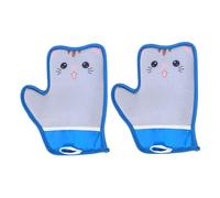 Abaodam 2pcs Reusable Pet Hair Remover Mitt Gloves Double-sided Electrostatic Grooming Gloves for Cats Dogs Comfortable Fit for Efficient Hair Removal Clothes Couch Sofa Carpet Curtains
