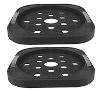 Abaodam 2pcs round Gas Tank Tray with Wheels, Super Stable Bearing Capacity and Floor Protection, Moveable Gas Tank Holder for Family Kitchens and Restaurants, Plastic and Stainless Steel